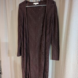 Hooked Up by IOT Deep Brown Knit Sweater